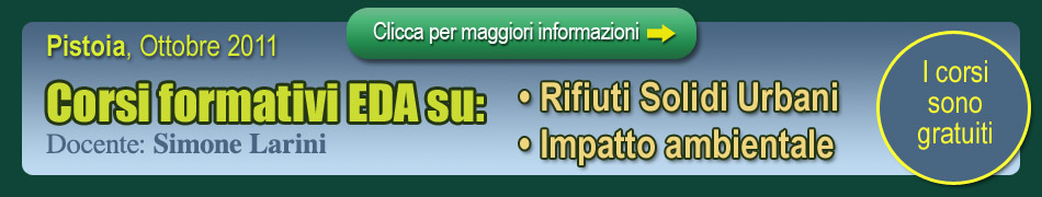 Corsi di formazione EDA su Rifiuti e Impatto Ambientale